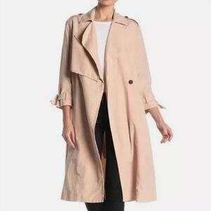ALLSAINTS Emil Mac Trench Coat - Blush - Size 0 - Excellent Condition